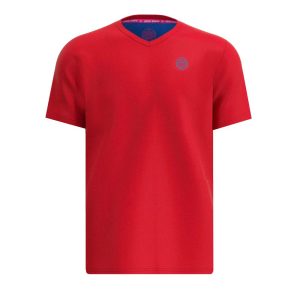 Bidi Badu Crew İnside Erkek Tenis Tişörtü V-Neck Tee - red, blue
