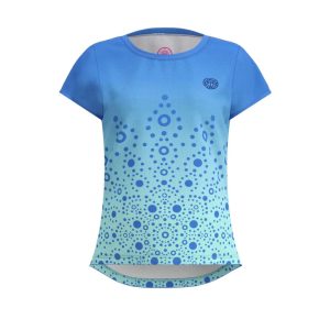 Bidi Badu Colortwist Capsleeve Kız Çocuk Tenis Tişörtü - Aqua,Blue
